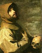 st. francis meditating Francisco de Zurbaran